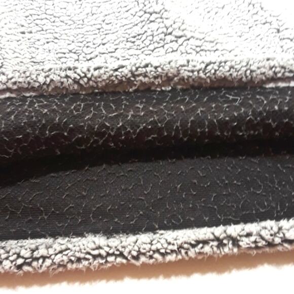 Florida State Womens Sz L 1/4 Zip Embroidered Logo Fleece Faux Fur Gray Top - Picture 8 of 12